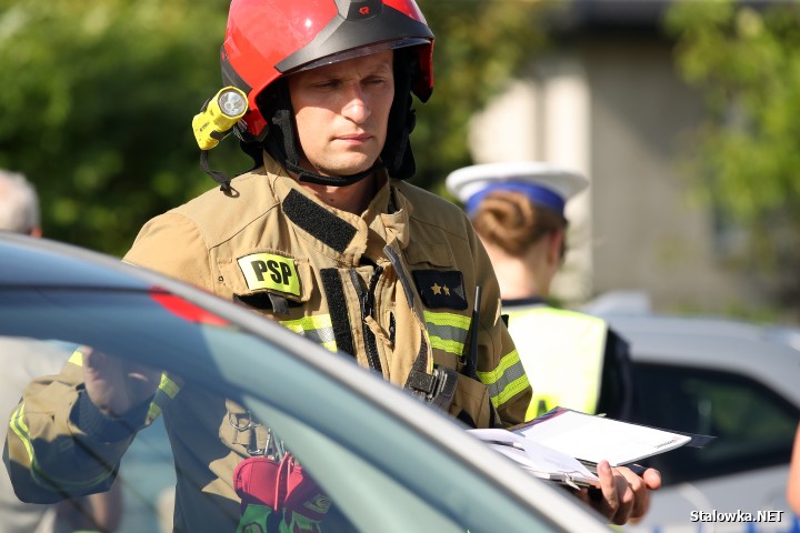 50-letni motocyklista po wypadku trafił do szpitala.