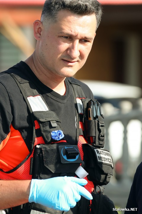 50-letni motocyklista po wypadku trafił do szpitala.