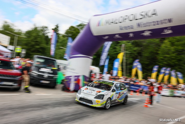 Krzysztof Faraś na wyścigu Limanowa -Przełęcz pod Ostrą.