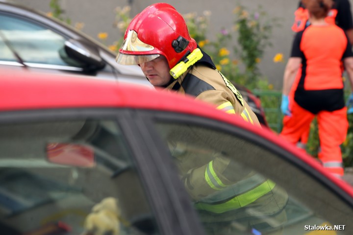 Stalowa Wola: pożar w bloku na Okulickiego.