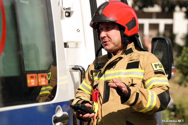 Stalowa Wola: pożar w bloku na Okulickiego.