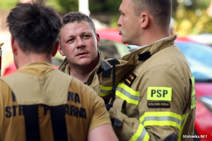 Stalowa Wola: pożar w bloku na Okulickiego.