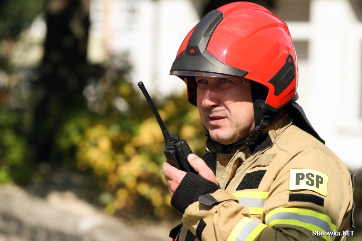 Stalowa Wola: pożar w bloku na Okulickiego.