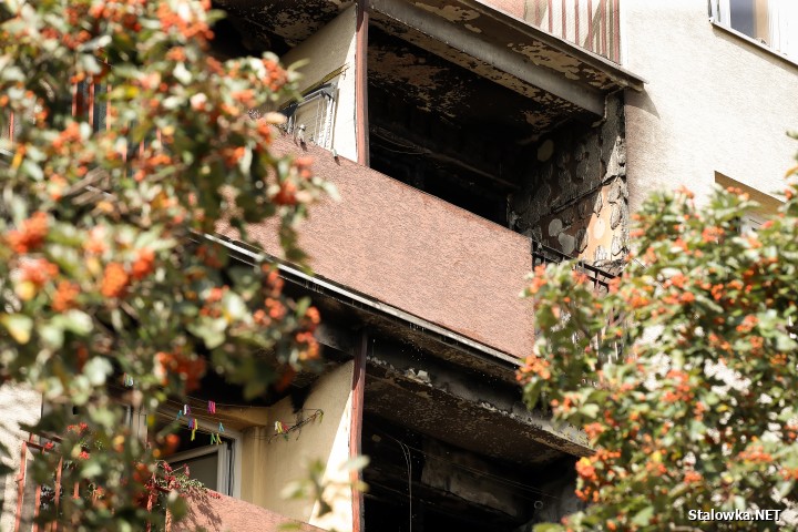 Stalowa Wola: pożar w bloku na Okulickiego.