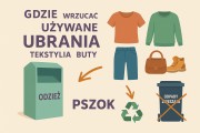 Bezpłatny odbiór tekstyliów i odzieży w PSZOKach na terenie miasta Stalowa Wola.