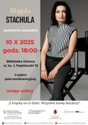 Spotkanie autorskie z Magdą Stachulą - mistrzynią mrocznych thrillerów.