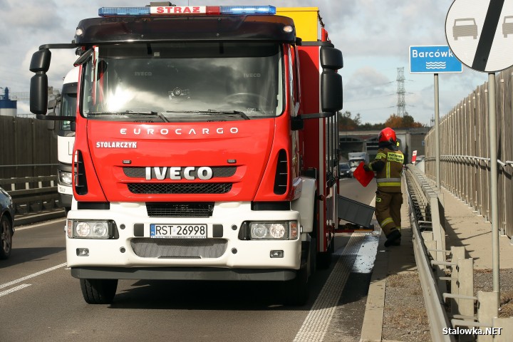 Cysterna zablokowała obwodnicę Stalowej Woli i Niska.