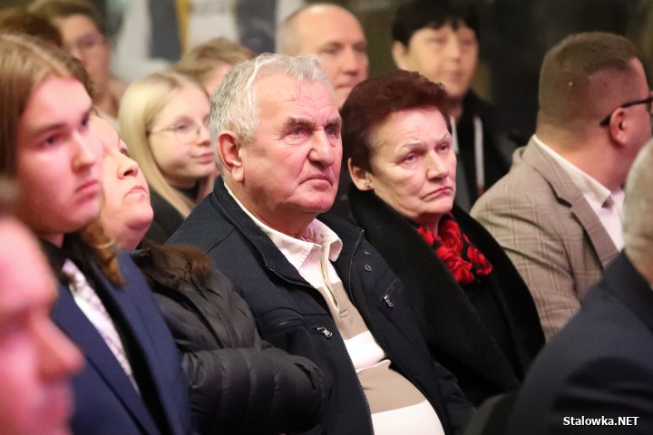 Morawiecki i Obajtek na spotkaniu w Stalowej Woli.