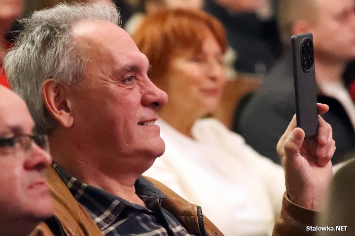 Morawiecki i Obajtek na spotkaniu w Stalowej Woli.