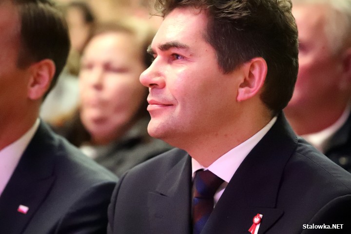 Morawiecki i Obajtek na spotkaniu w Stalowej Woli.