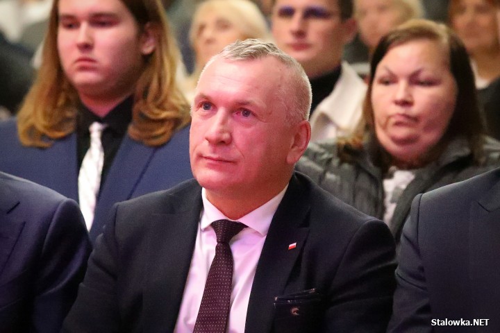 Morawiecki i Obajtek na spotkaniu w Stalowej Woli.