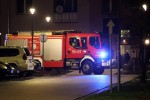 Akcja straży pożarnej w bloku na osiedlu Śródmieście.