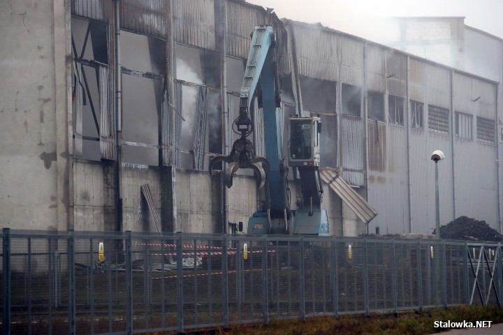 Pożar hali z paliwami alternatywnymi.