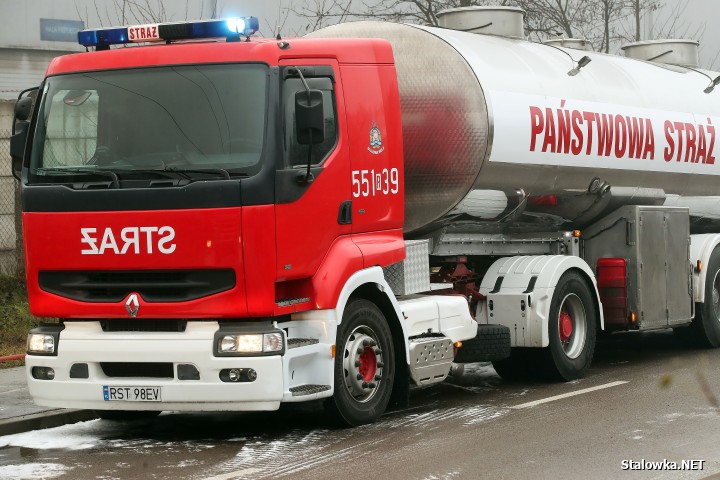 Pożar hali z paliwami alternatywnymi.