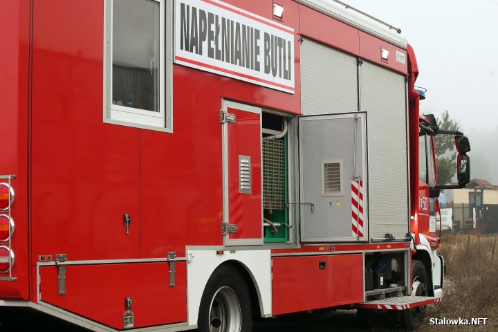 Pożar hali z paliwami alternatywnymi.