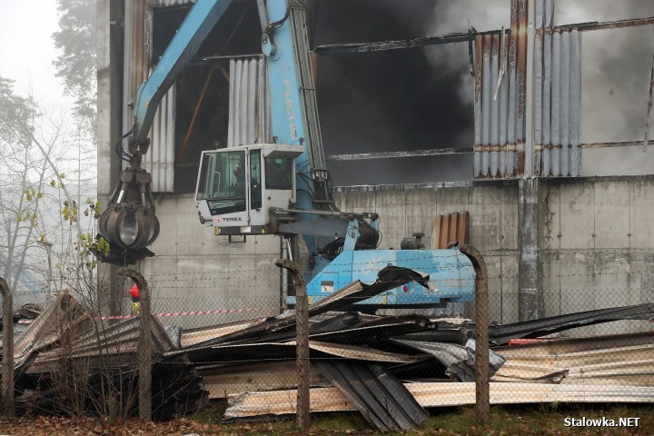Pożar hali z paliwami alternatywnymi.