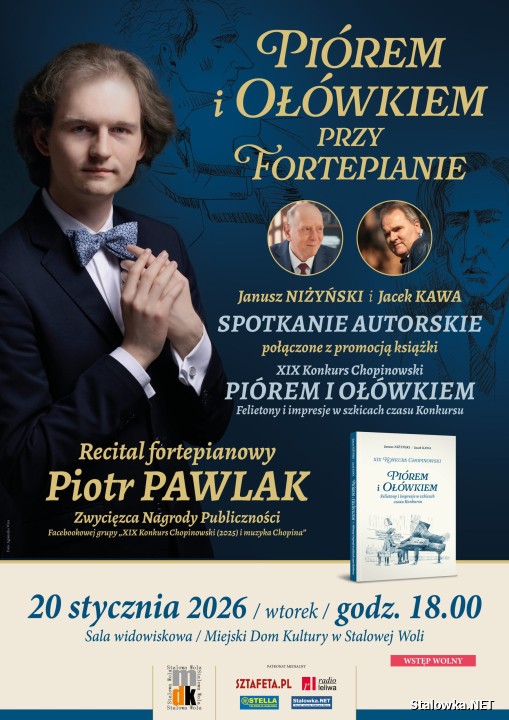 Spotkanie autorskie i recital fortepianowy Piotra Pawlaka.