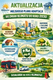Miasto Stalowa Wola jest w trakcie aktualizacji Miejskiego Planu Adaptacji do zmian klimatu do roku 2030.