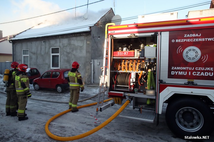 Pożar domu na ulicy Zielonej w Stalowej Woli.