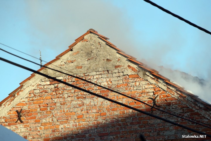 Pożar domu na ulicy Zielonej w Stalowej Woli.