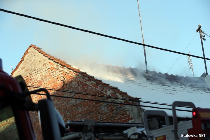 Pożar domu na ulicy Zielonej w Stalowej Woli.