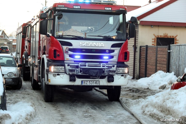 Pożar domu na ulicy Zielonej w Stalowej Woli.