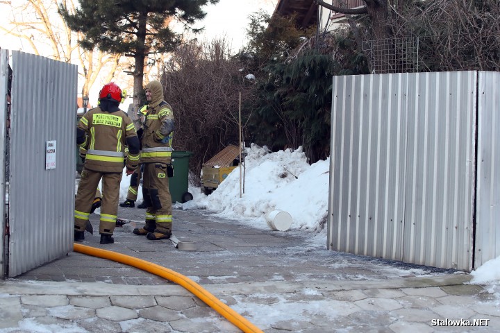 Pożar domu na ulicy Zielonej w Stalowej Woli.