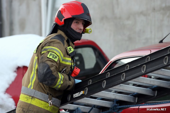 Pożar domu na ulicy Zielonej w Stalowej Woli.