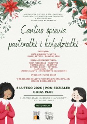 Cantus śpiewa pastorałki i kolędziołki.