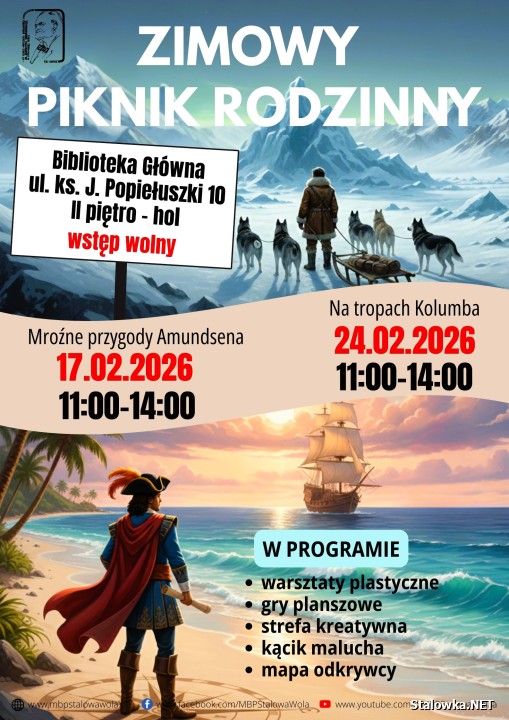 Podwójny Zimowy piknik rodzinny w MBP - Ferie pełne odkryć.