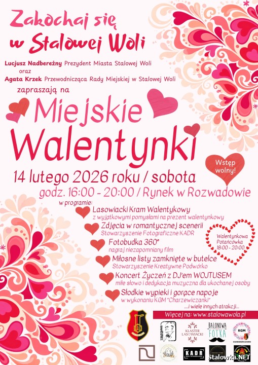 Zakochaj się w Stalowej Woli! Zapraszamy na Miejskie Walentynki
