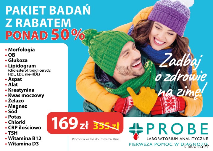 Pakiet 17 badań z rabatem -50% w Probe.