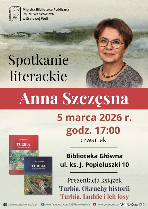 Spotkanie literackie z Anną Szczęsną.