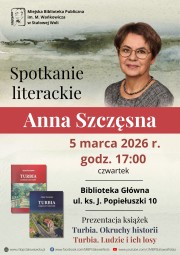 Spotkanie literackie z Anną Szczęsną.