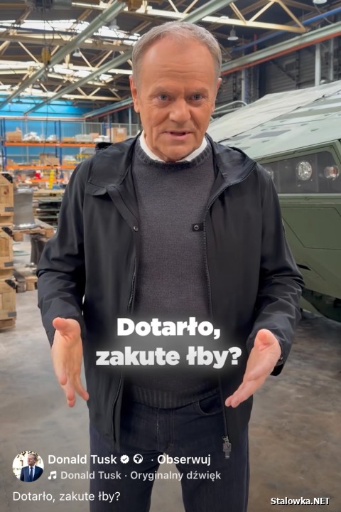 Print screen nagrania rolki na jednym z portali społecznościowych premiera Donalda Tuska. 