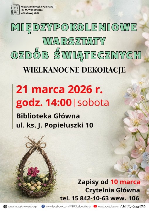 Zapisy na Warsztaty Ozdób Wielkanocnych w MBP.