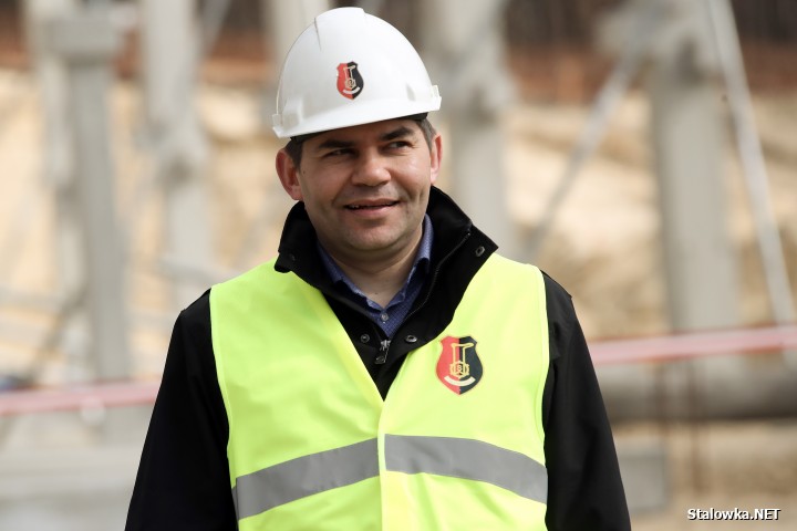 Plac budowy Centrum Sportów Młodzieżowych w Stalowej Woli.