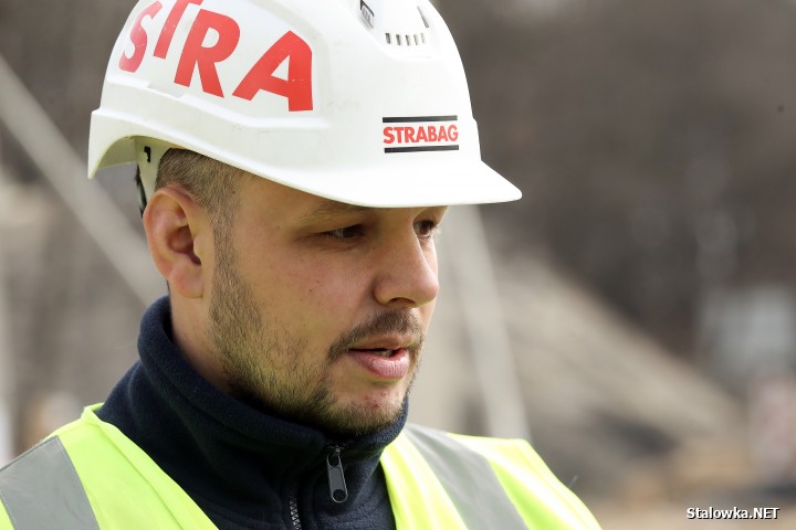 Plac budowy Centrum Sportów Młodzieżowych w Stalowej Woli.