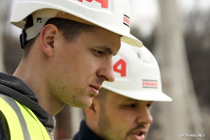 Plac budowy Centrum Sportów Młodzieżowych w Stalowej Woli.