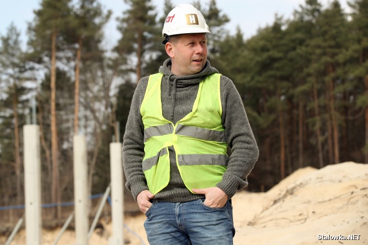 Plac budowy Centrum Sportów Młodzieżowych w Stalowej Woli.