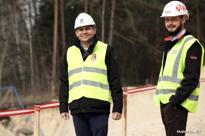 Plac budowy Centrum Sportów Młodzieżowych w Stalowej Woli.