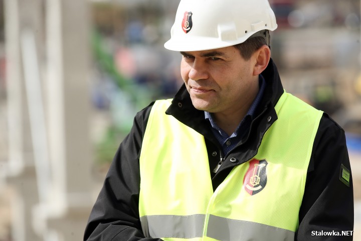 Plac budowy Centrum Sportów Młodzieżowych w Stalowej Woli.