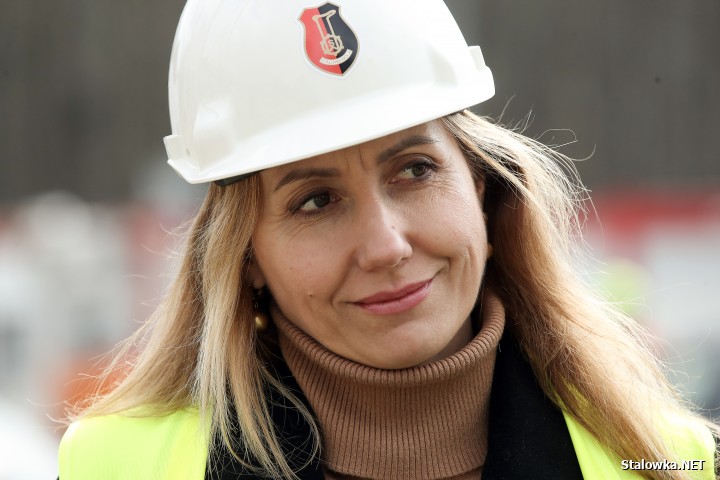 Plac budowy Centrum Sportów Młodzieżowych w Stalowej Woli.