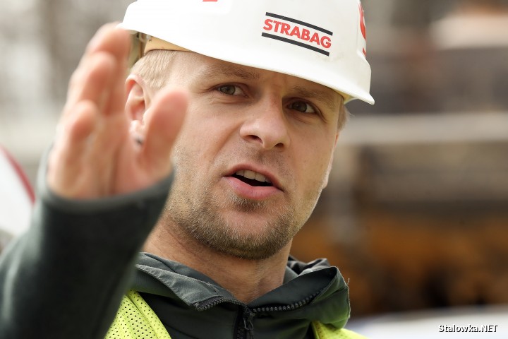 Plac budowy Centrum Sportów Młodzieżowych w Stalowej Woli.