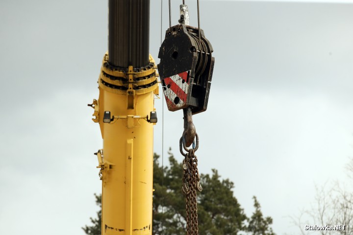 Plac budowy Centrum Sportów Młodzieżowych w Stalowej Woli.