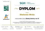 Stalowa Wola ze Złotym wyróżnieniem SGH.