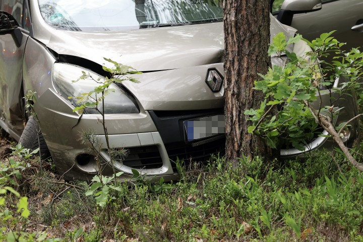 Auto wjechało w drzewo. Poszkodowana trafiła do szpitala.