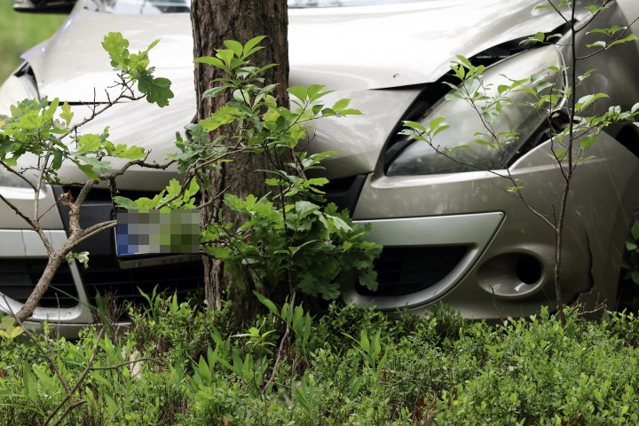 Auto wjechało w drzewo. Poszkodowana trafiła do szpitala.