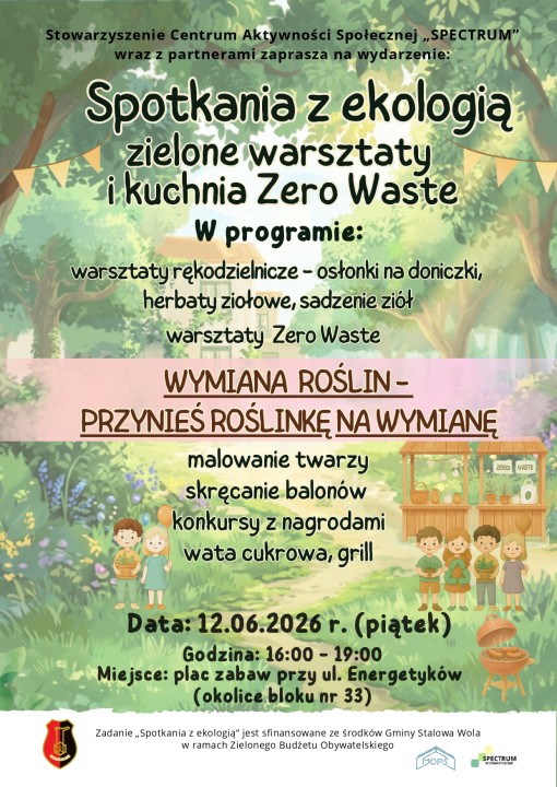 Spotkania z ekologią - zielone warsztaty i kuchnia Zero Waste.