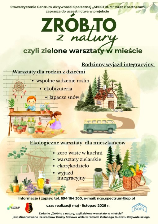 Zrób to z natury, czyli zielone warsztaty w mieście.